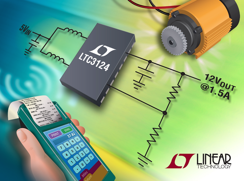 Linear's 5A, 15V 2-phase synchronous-boost regulator achieves 95% efficiency